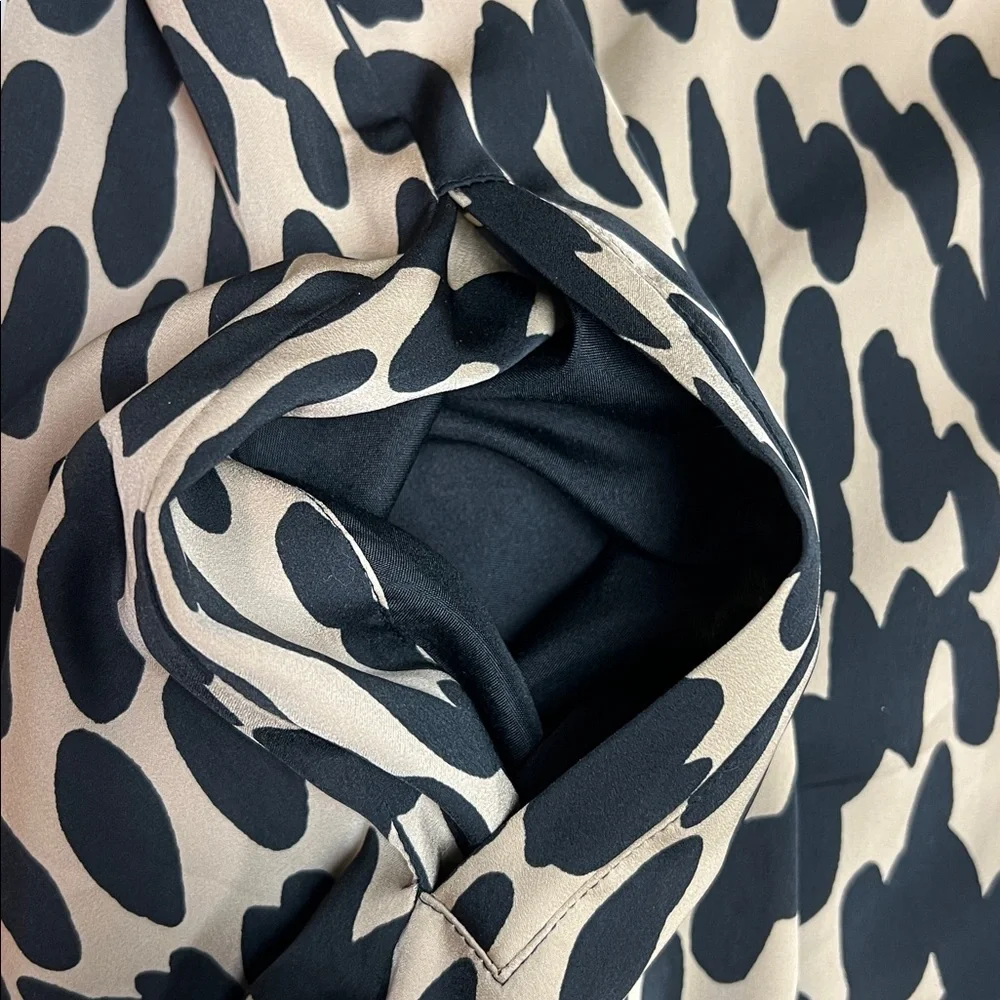 LOFT Black and Tan Patterned Sheath Dress - Picture 10 of 16